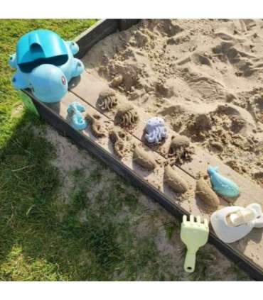 WOOPIE GREEN набор 2 в 1 для песка и ванны Черепашка, 8 шт. БИОРАЗЛАГАЕМЫЙ ОРГАНИЧЕСКИЙ МАТЕРИАЛ