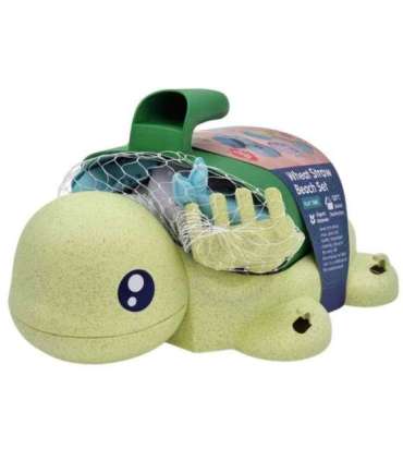 WOOPIE GREEN набор 2 в 1 для песка и ванны Черепашка, 8 шт. БИОРАЗЛАГАЕМЫЙ ОРГАНИЧЕСКИЙ МАТЕРИАЛ