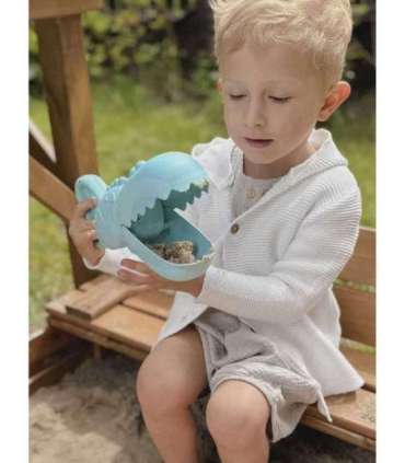 WOOPIE GREEN крокодил - лопатка-сборщик для песка и воды, синяя - биоразлагаемый органический материал