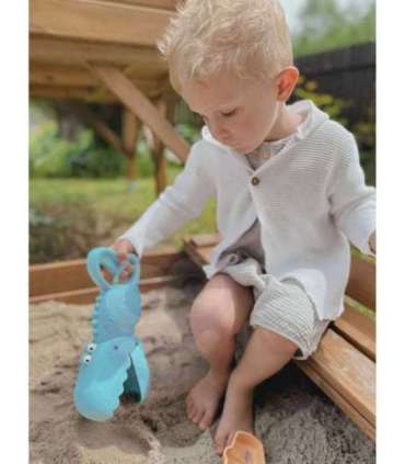 WOOPIE GREEN крокодил - лопатка-сборщик для песка и воды, синяя - биоразлагаемый органический материал