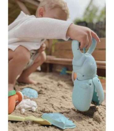 WOOPIE GREEN крокодил - лопатка-сборщик для песка и воды, синяя - биоразлагаемый органический материал