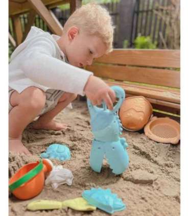 WOOPIE GREEN крокодил - лопатка-сборщик для песка и воды, синяя - биоразлагаемый органический материал