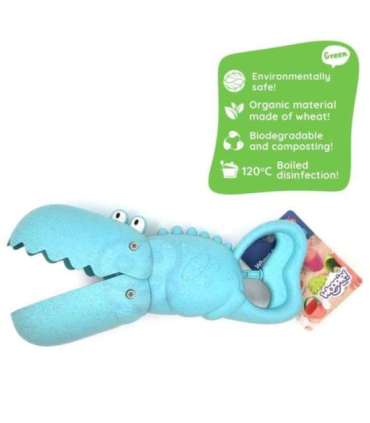 WOOPIE GREEN крокодил - лопатка-сборщик для песка и воды, синяя - биоразлагаемый органический материал