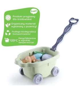 WOOPIE GREEN Набор для песка с тележкой, 13 предметов. Биоразлагаемый органический материал