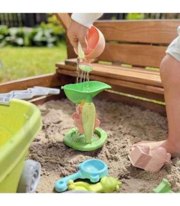 WOOPIE GREEN Набор для песка с тележкой, 13 предметов. Биоразлагаемый органический материал