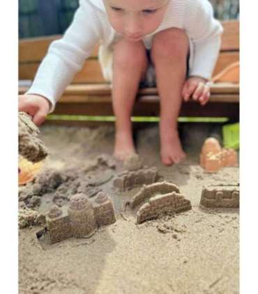 WOOPIE GREEN Набор для песка с тележкой, 13 предметов. Биоразлагаемый органический материал