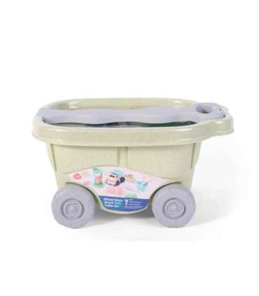 WOOPIE GREEN Набор для песка с тележкой, 13 предметов. Биоразлагаемый органический материал