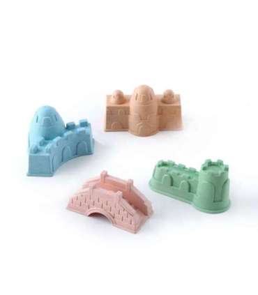 WOOPIE GREEN Набор для песка с тележкой, 13 предметов. Биоразлагаемый органический материал