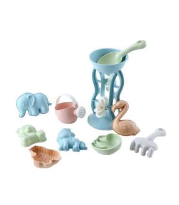 WOOPIE GREEN Набор для песка с вращающимся колесом и лейкой, 10 шт. Биодеградируемый органический материал