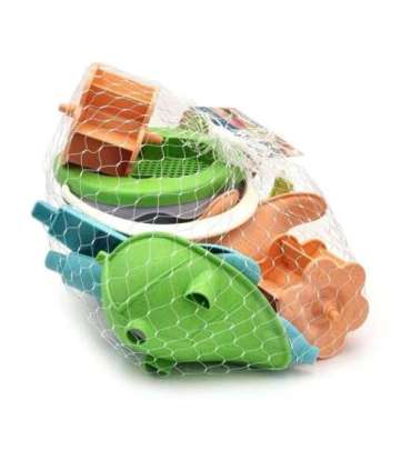 WOOPIE GREEN Набор из 4 предметов с ведёрком и катушкой. БИОРАЗЛАГАЕМЫЙ ОРГАНИЧЕСКИЙ МАТЕРИАЛ