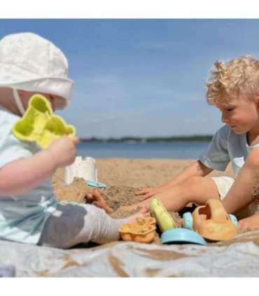 WOOPIE GREEN набор для песка с ведёрком и машинкой, 10 шт. Биоразлагаемый органический материал