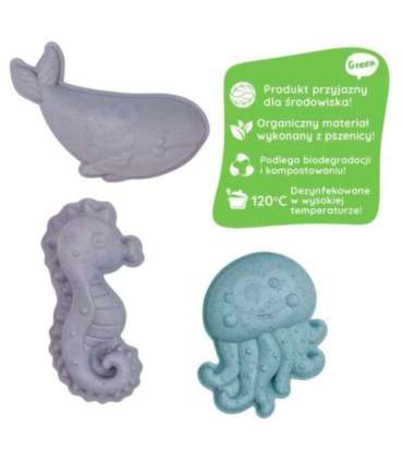 WOOPIE GREEN liivakomplekt — ämbri ja kalluri komplekt, 8 osa. Biolagunev orgaaniline materjal