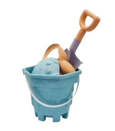 WOOPIE GREEN Набор для песка в ведёрке, 8 шт. Биоразлагаемый органический материал