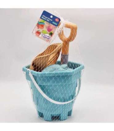 WOOPIE GREEN Набор для песка в ведёрке, 8 шт. Биоразлагаемый органический материал