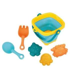 WOOPIE BABY komplekt — kokkupandav ämber koos rehade, labida ja vormidega (sinine)