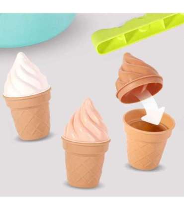 WOOPIE набор для песка FUN ICE CREAM, мороженое 2 в 1, фабрика снежков, 15 элементов.