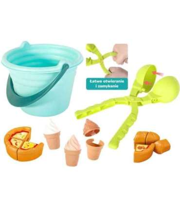 WOOPIE набор для песка FUN ICE CREAM, мороженое 2 в 1, фабрика снежков, 15 элементов.