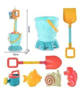 WOOPIE 7-osaline liivamängukomplekt - ämber, vormid, labidad, kastmiskann.