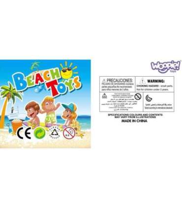 WOOPIE Набор для песка - ведерко, формочки, лопатки, лейка, 7 предметов.