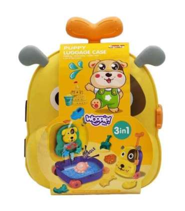 WOOPIE Набор для песка 3 в 1: чемодан, собачка + водная игрушка - 8 шт.