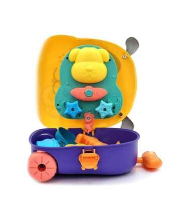 WOOPIE Набор для песка 3 в 1: чемодан, собачка + водная игрушка - 8 шт.