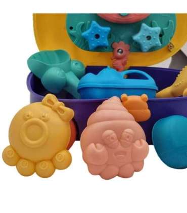 WOOPIE Набор для песка 3 в 1: чемодан, собачка + водная игрушка - 8 шт.