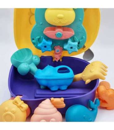 WOOPIE Набор для песка 3 в 1: чемодан, собачка + водная игрушка - 8 шт.