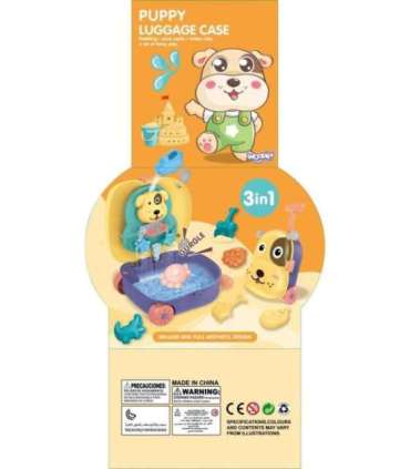 WOOPIE Набор для песка 3 в 1: чемодан, собачка + водная игрушка - 8 шт.