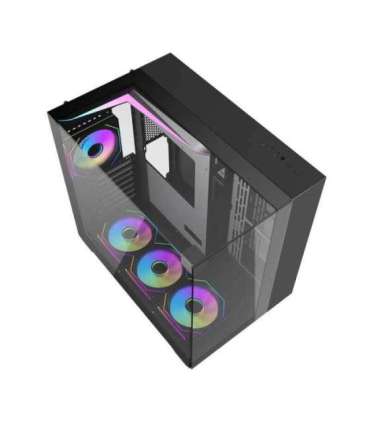 Darkflash TH285 computer case 4 fans (black)