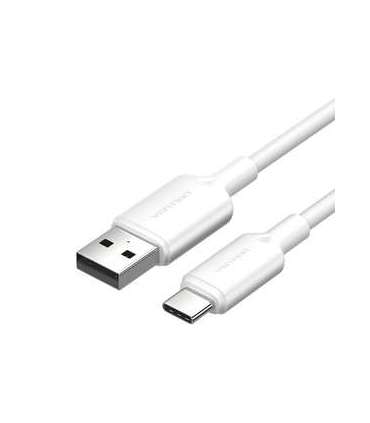 USB 2.0 A to USB-C 3A cable Vention CTQWF 1M (white)