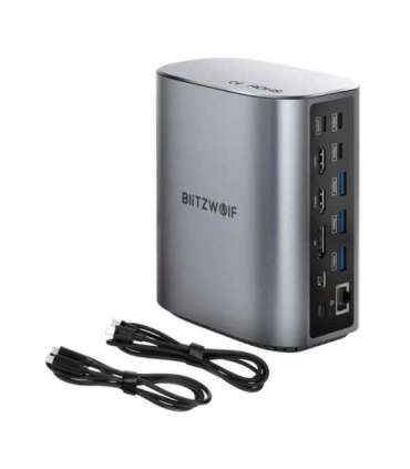 Blitzwolf BW-TH15 17in1 Docking Station 2xHD+DP+4xC+3xUSB 3.0+USB 3.1+C 3.2+C PD+RJ45+micro SD+SD+3.5mm Audio