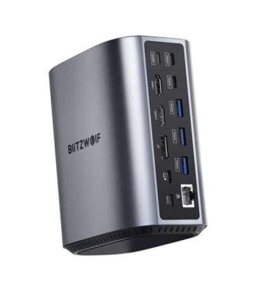 Blitzwolf BW-TH15 17in1 Docking Station 2xHD+DP+4xC+3xUSB 3.0+USB 3.1+C 3.2+C PD+RJ45+micro SD+SD+3.5mm Audio