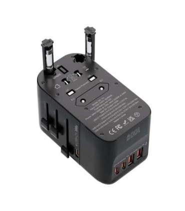 Blitzwolf BW-TA2 5-in-1 Travel Adapter 2xUSB PD + 2xC QC + C GaN 100W