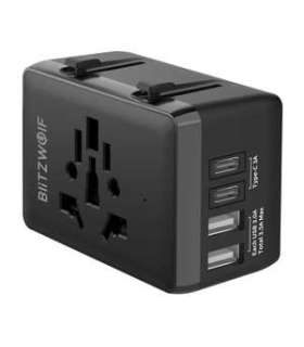 Blitzwolf BW-TA1 4-in-1 Travel Adapter 2xUSB + C + PD 20W
