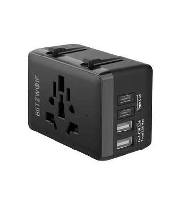 Blitzwolf BW-TA1 4-in-1 Travel Adapter 2xUSB + C + PD 20W