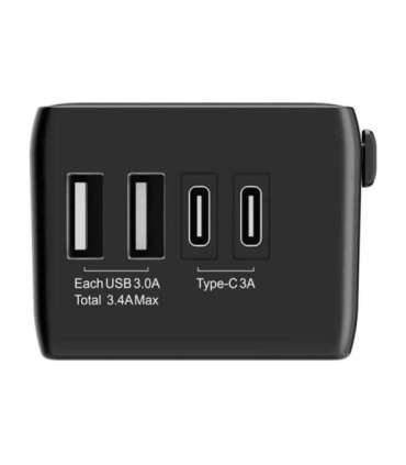 Blitzwolf BW-TA1 4-in-1 Travel Adapter 2xUSB + C + PD 20W