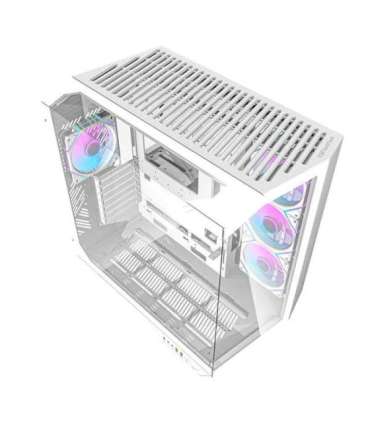 Darkflash DY470 computer case (white) + 4 fans + GPU bracket