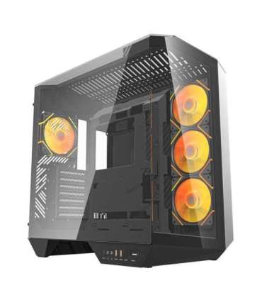 Darkflash DY470 computer case (black) + 4 fans + GPU bracket