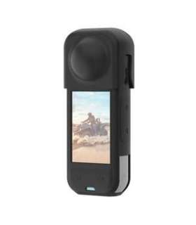 PULUZ silicone protective case with lens cover for Insta360 X5 (black)