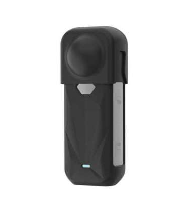 PULUZ silicone protective case with lens cover for Insta360 X5 (black)