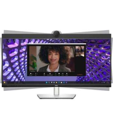 LCD Monitor|DELL|P3424WEB|34"|Curved/21 : 9|Panel IPS|3440x1440|21:9|60Hz|5 ms|Speakers|Camera 4MP|Swivel|Height adjustable|Tilt
