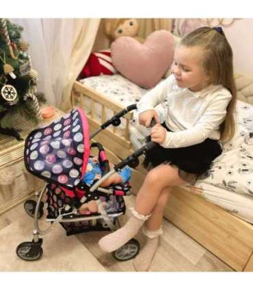 WOOPIE ROYAL Коляска для кукол Регулируемое сиденье 4 колеса