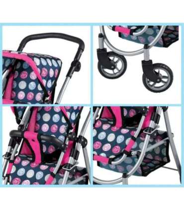 WOOPIE ROYAL Коляска для кукол Регулируемое сиденье 4 колеса