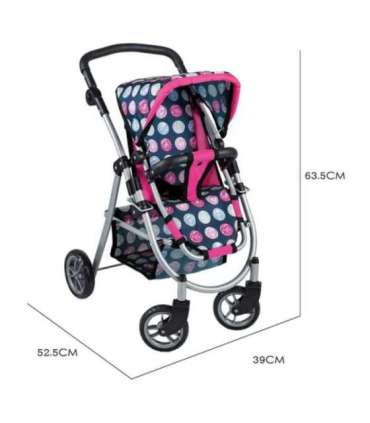 WOOPIE ROYAL Коляска для кукол Регулируемое сиденье 4 колеса