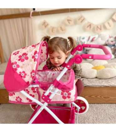 WOOPIE ROYAL Глубокая коляска для кукол с регулируемой ручкой