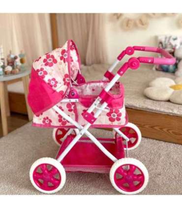 WOOPIE ROYAL Глубокая коляска для кукол с регулируемой ручкой