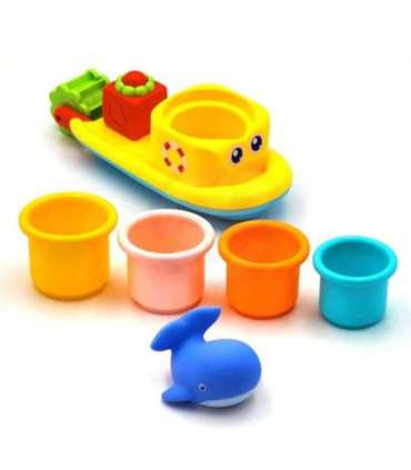 WOOPIE BABY водная игрушка: корабль, кит и переливные чашечки