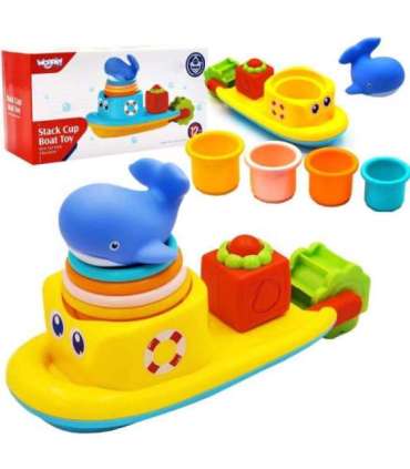 WOOPIE BABY водная игрушка: корабль, кит и переливные чашечки