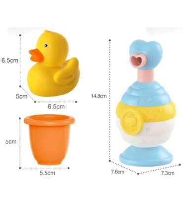 WOOPIE BABY vannimänguasjade komplekt: kruus + pardike + seebidosaator