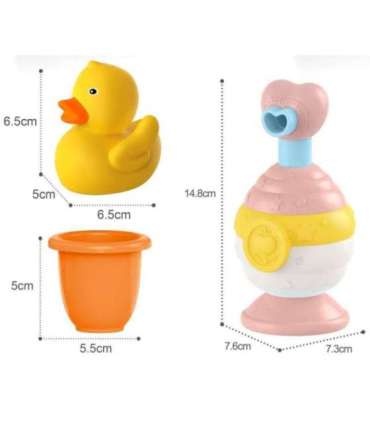 WOOPIE BABY Набор игрушек для ванны: чашка + уточка + дозатор мыла